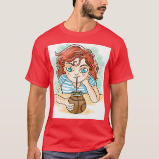 Camiseta bebendo yerba mate perfusão
