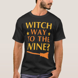 Camiseta Bebendos De Bruxas De Halloween Vindo Para O Vinho