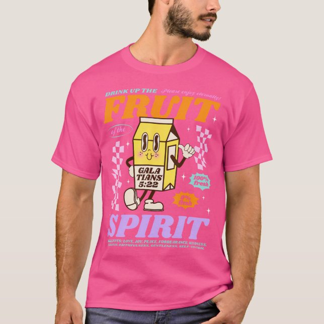 Camiseta Beber A Fruta Da Garrafa De Leite Cristã Espirituo (Frente)