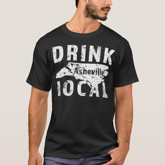 Camiseta Beber Artesanato Asheville local Beer Asheville NC (Frente)