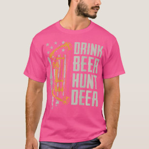 Camiseta Beber Cerveja Caçada Arco Caçando Bebendo ArcheryO