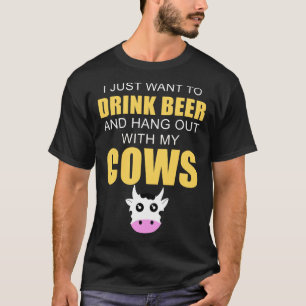 Camiseta Beber Cerveja Sai Com As Minhas Vacas