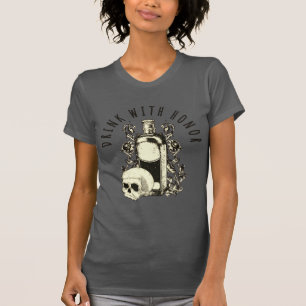 Camiseta Beber Com Honra Caveira