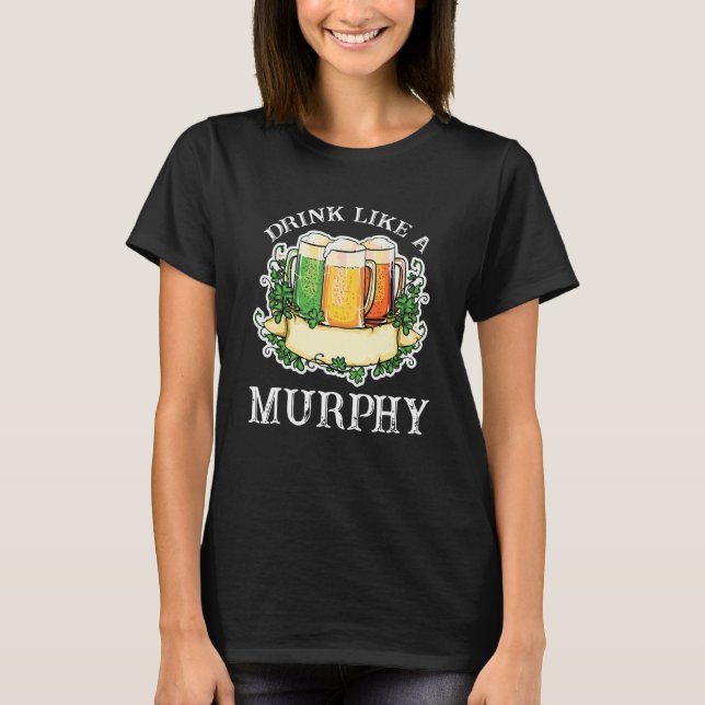 Camiseta Beber Como Uma Cerveja Murphy C (Frente)