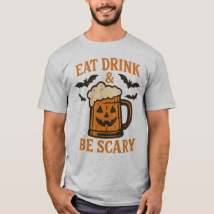 Camiseta BEBER E SER ESCURO - Dia de as Bruxas engraçado