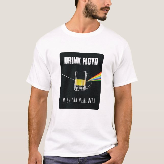Camiseta Beber Floyd Beer Prism Art Rock Music Fan T-Shirt (Frente)