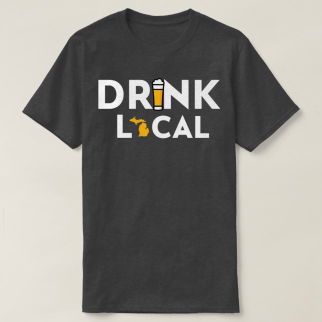Camiseta Beber Local Michigan (Frente do Design)