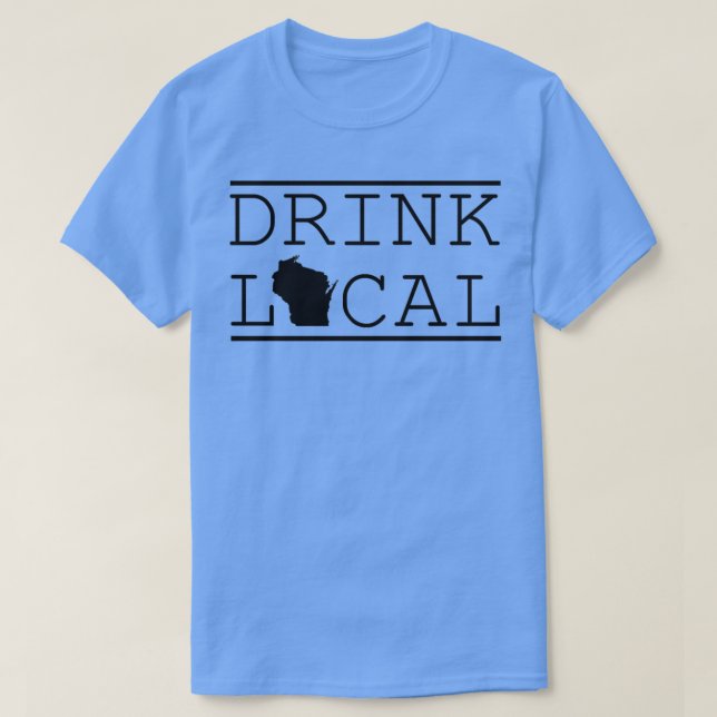 Camiseta Beber Local Wisconsin (Frente do Design)
