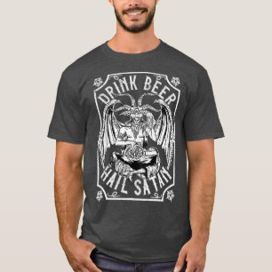 Camiseta Beber Satã de granizo de cerveja I Satanáic Baph