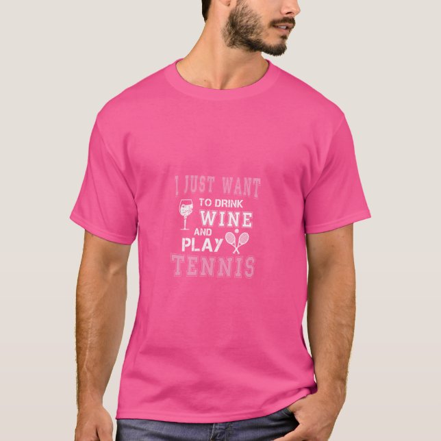 Camiseta Beber Tênis de Reprodução de Vinho - Presente Dive (Frente)
