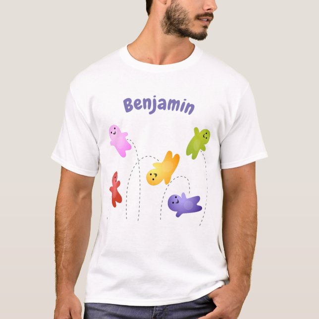 Camiseta Bebês bonitos de geleia doces caricaturas doces (Frente)