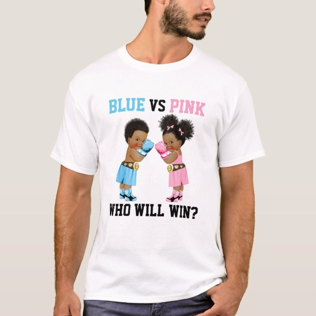 Camiseta Bebês Boxies Menino Gênero Revela Azul ou Rosa (Frente)