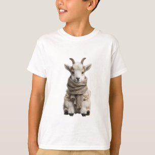 Camiseta Bebês Cabritos com Lenço de Pescoço com Chifres