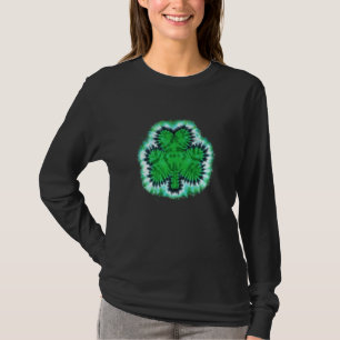 Camiseta Bebês Crianças Adultos Verde Trevo Tie Dye St Patr