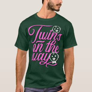 Camiseta Bebês gêmeos Grávidas Anúncio Cotações Presentes