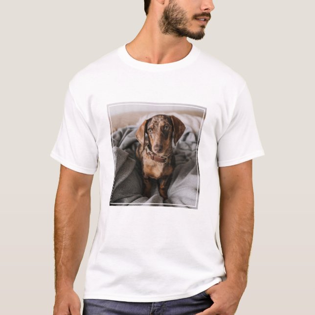 Camiseta Bebês Mais Pobres | Dachshund De Chocolate (Frente)