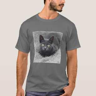 Camiseta Bebês Mais Pobres Gato Cinza