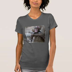 Camiseta Bebês Mais Pobres Macaco japonês e bebê