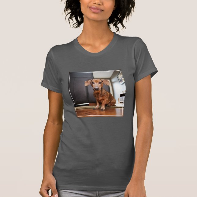 Camiseta Bebês Mais Pobres | Mini Dachshund Puppy (Frente)
