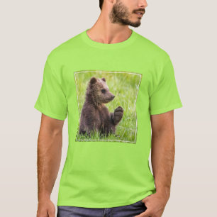 Camiseta Bebês Mais Pobres Onda De Cubo De Urso Castanho