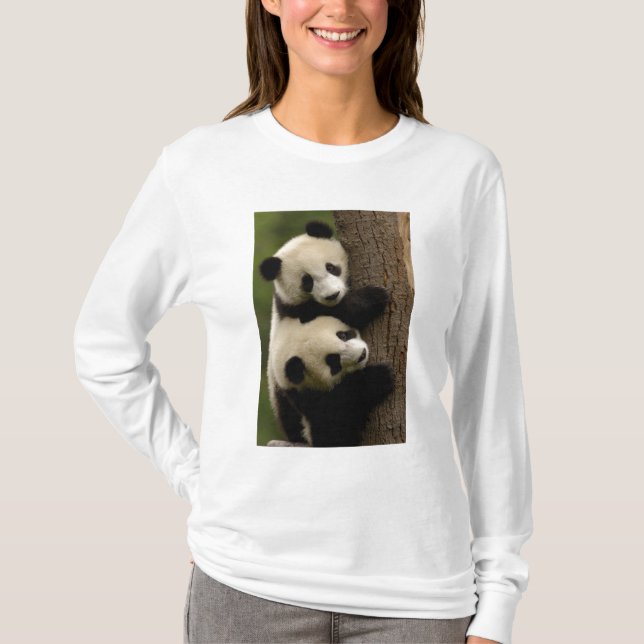Camiseta Bebês panda gigantes (Ailuropoda melanoleuca) 2 (Frente)