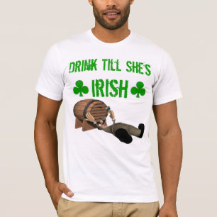 Camiseta Bebida até que for t-shirt irlandês