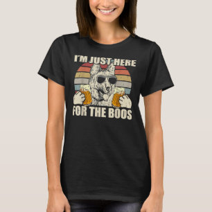 Camiseta Bebida Branca De German shepherd Estou Aqui Para