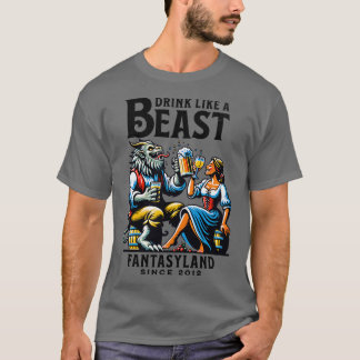 Camiseta Bebida Como uma Besta Fantasyland Orlando Theme Pa