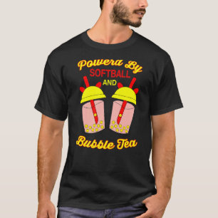 Camiseta Bebida de Boba de Softbol Para Receptor de Softbol