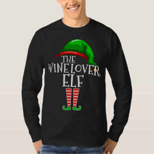 Camiseta Bebida De Natal Familiar Do Vinho Elf Que Combina