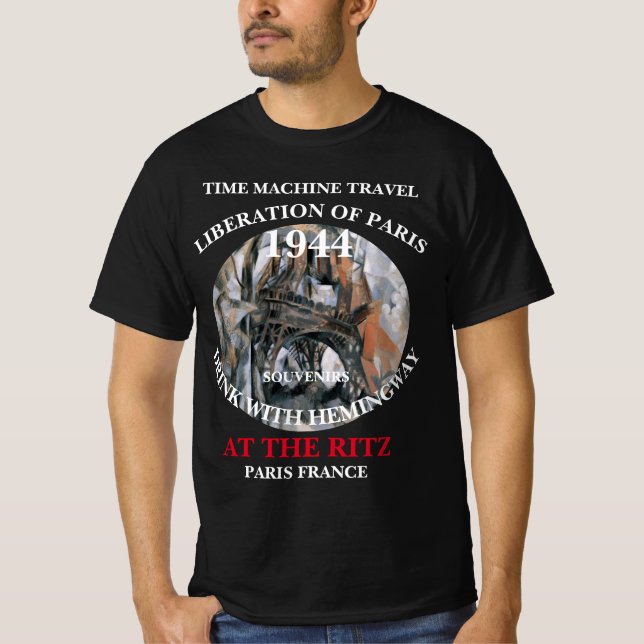 CAMISETA BEBIDA DE VIAGEM DA MÁQUINA DO TEMPO LIBERTAÇÃO DE (Frente)
