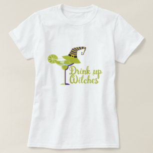 Camiseta Bebida do Dia das Bruxas acima do humor das bruxas