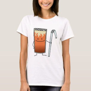 Camiseta Bebida feliz Tailândia do chá gelado tailandês &