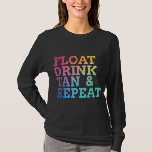 Camiseta bebida flutuante do que repetição da Piscina de pr