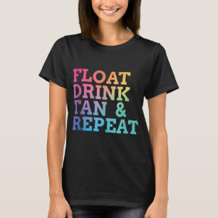 Camiseta bebida flutuante do que repetição da Piscina de pr