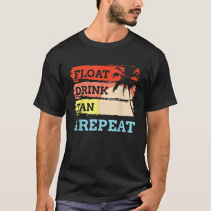 Camiseta bebida flutuante do que repetição da Piscina de pr