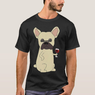 Camiseta Bebida legal De Vinho Para Cachorro Francês