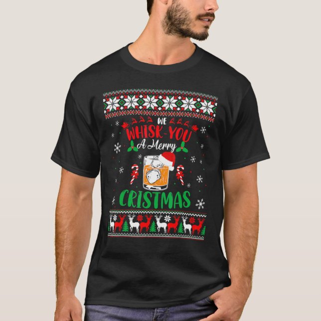 Camiseta Bebida Líquida Xmas... Gritamos Com Você De Natal  (Frente)