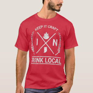 Camiseta Bebida Local Indiana Vintage Artesanato Beer Breer