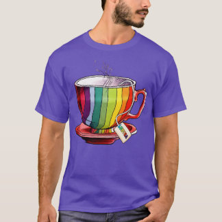 Camiseta Bebida orgulhosa de orgulho gay LGBTQ Arco-Íris Co