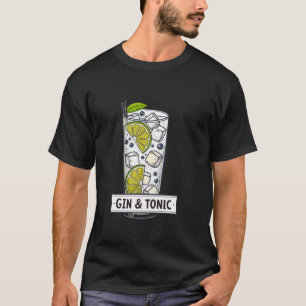 Camiseta Bebida refrescante de coquetel de Gin e Tônica par