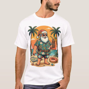 Camiseta Bebida Tiki Havaiana Natal Papai Noel Aloha_1