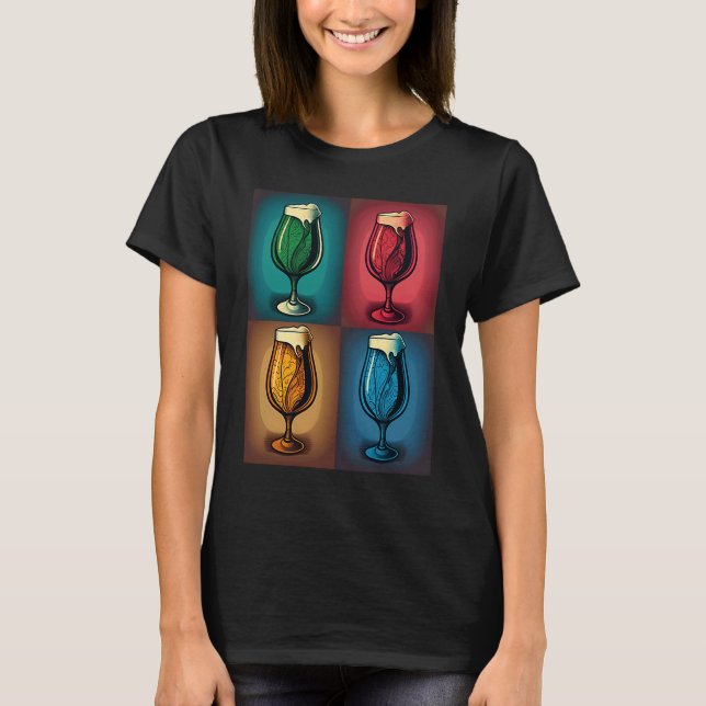Camiseta Bebidas Alcoólicas Estilos De Pop Para Entusiastas (Frente)