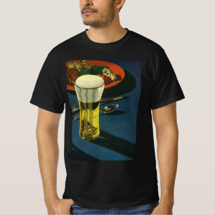 Camiseta Bebidas Alimentícias Antigas, Copo de Cerveja, Jan