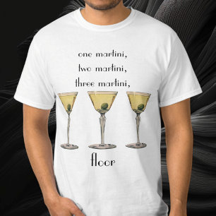 Camiseta Bebidas Antigas, Coquetel de Azeitona Martini