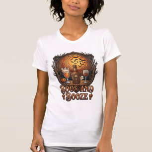 Camiseta Bebidas Booze Halloween Caveira Garrafa Cerveja Vi