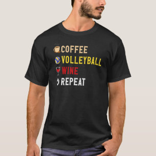Camiseta Bebidas De Café Engraçado De Lover, Voleibol, Vinh