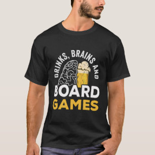 Camiseta Bebidas De Cérebros E Jogos De Conselho Para Anfit