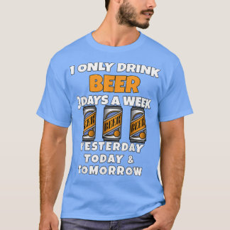 Camiseta Bebidas De Cerveja Eu Só Bebo Cerveja 3 Dias Por S