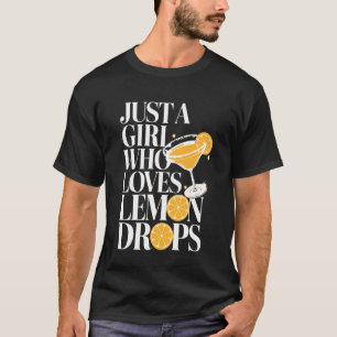 Camiseta Bebidas de Coquetel Lemon Drop para Bebedor de Mar